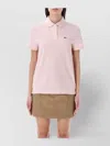 Lacoste Cotton Polo Shirt With Polo Collar In Pink