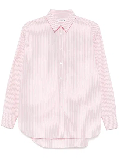Lacoste Cotton Poplin Shirt In Pink