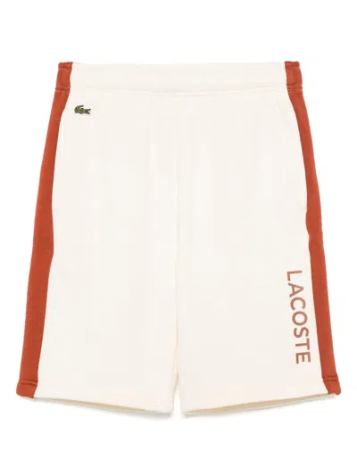 Lacoste Kids' Cotton Shorts In Neutrals