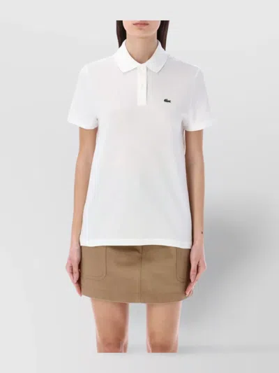 Lacoste Cotton Short-sleeve Polo Shirt In White