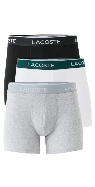 Lacoste Cotton Stretch Jersey Boxer Briefs 3 Pack Multi
