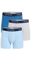 Lacoste Cotton Stretch Jersey Boxer Briefs 3 Pack Multi In Multi