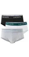 Lacoste Cotton Stretch Jersey Briefs 3 Pack Multi In Multi