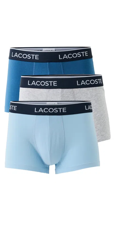 Lacoste Cotton Stretch Jersey Trunks 3 Pack Multi
