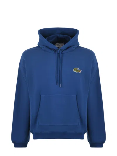 Lacoste Cotton Sweatshirt In Blue