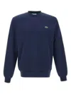 Lacoste Live Cotton Fleece Sweatshirt Navy Blue In Blue
