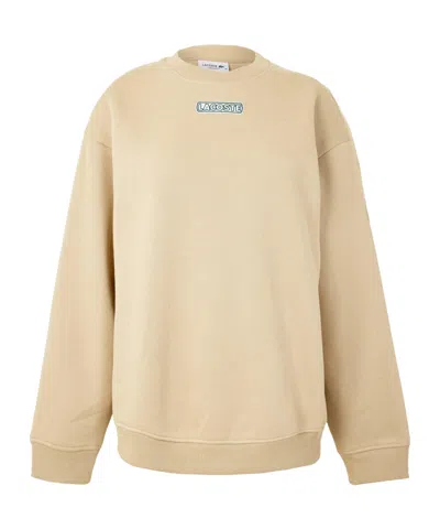 Lacoste Cotton Sweatshirt In Nude