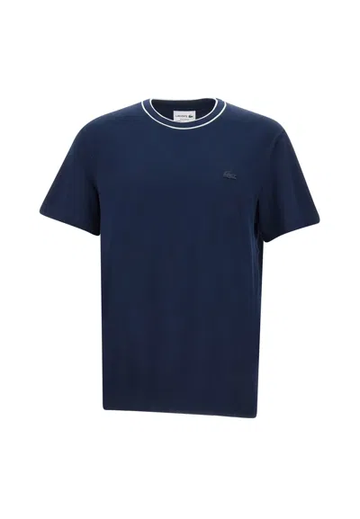 Lacoste Cotton T-shirt In Blue