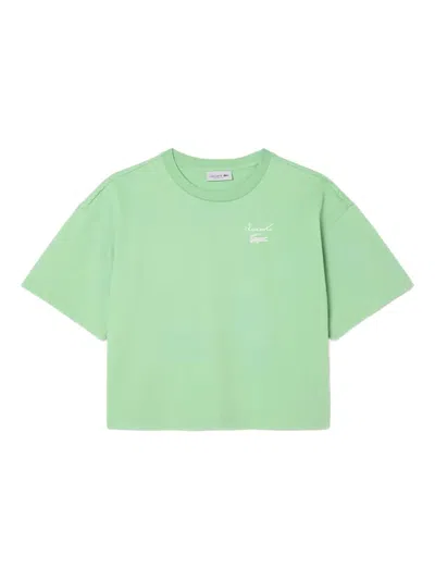 Lacoste Cotton T-shirt In Green