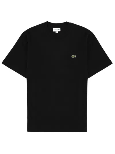 Lacoste Cotton T-shirt In Black