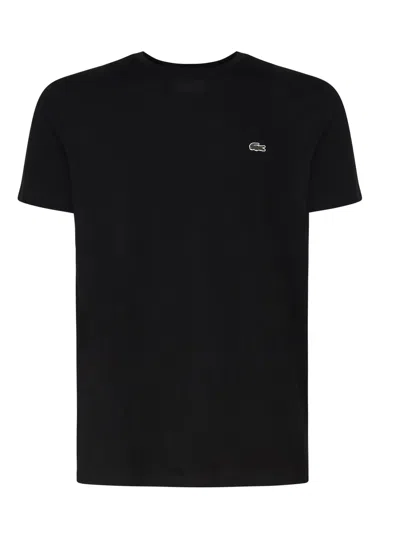 Lacoste Cotton T-shirt In Black