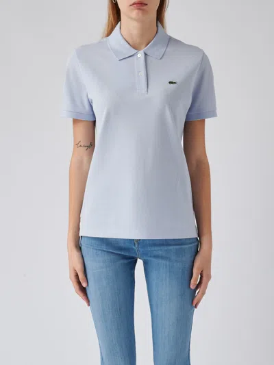 Lacoste Cotton T-shirt In Ceruleo