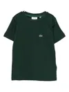 Lacoste Kids Organic Cotton T-shirt In Green
