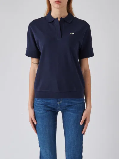 Lacoste Cotton T-shirt In Navy