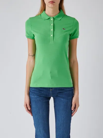 Lacoste Women's L.12.d Slim Fit Jersey Polo - 38 In Green