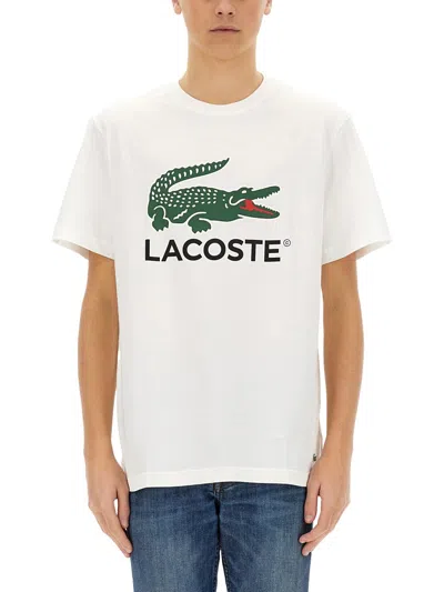 LACOSTE LACOSTE COTTON T-SHIRT WITH PRINT