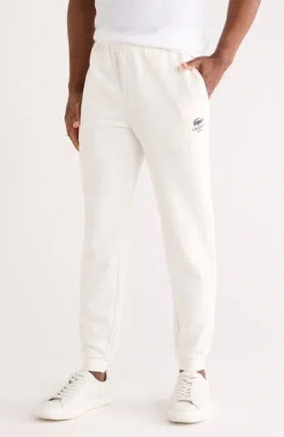 Lacoste Cotton Tapered Leg Sweatpants In Brown