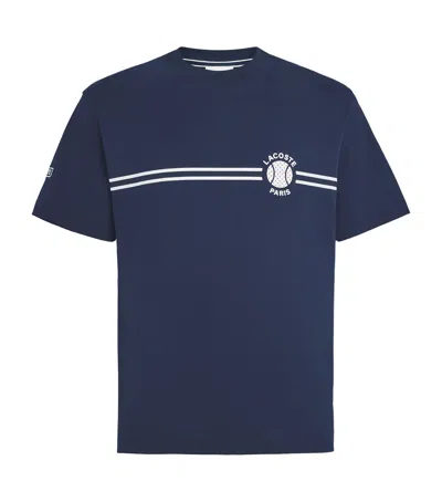 Lacoste Cotton Tennis Legacy T-shirt In Blue