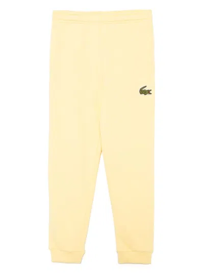 Lacoste Kids' Cotton Track Pants In Yellow