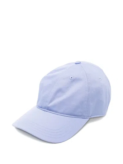 Lacoste Cotton Twill Cap In Blue