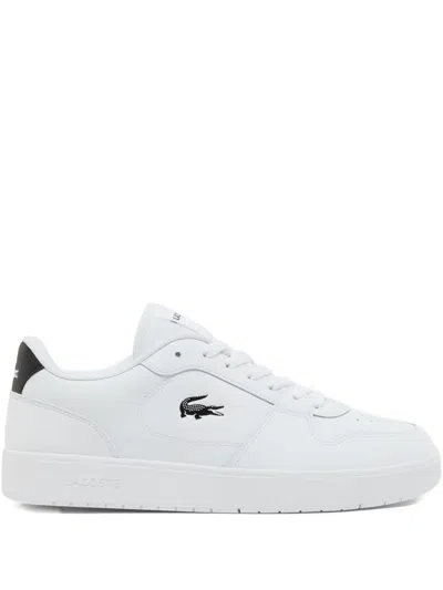 Lacoste Court Ace Leather Sneakers In White