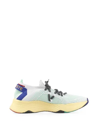 Lacoste Court-drive Knit Lace-up Sneakers In Green