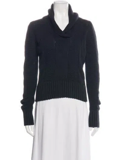 Pre-owned Lacoste Cowl Neck Sweater In Blue