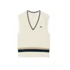 Lacoste Cream Cable-knit Sweater With Classic Fit In Neutral