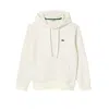 Lacoste Cream Hooded Sweatshirt In White