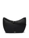 Lacoste Crescent-shaped Zip-top Cross Body Bag In Black