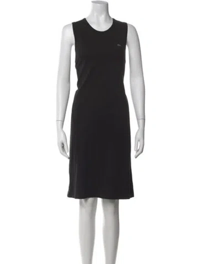 Pre-owned Lacoste Crew Neck Knee-length Dress In Black