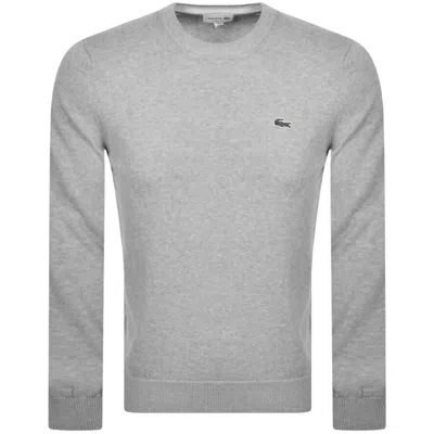 Lacoste Crew Neck Knit Jumper Grey