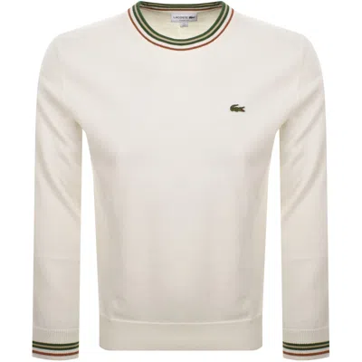Lacoste Crew Neck Knit Jumper White