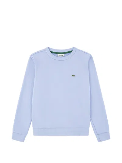 Lacoste Kids' Crew Neck Logo-detail Sweater In Blue