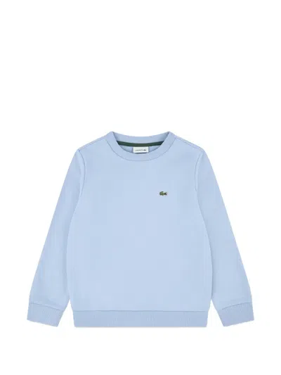 Lacoste Crew-neck Logo Sweatshirt In Blue