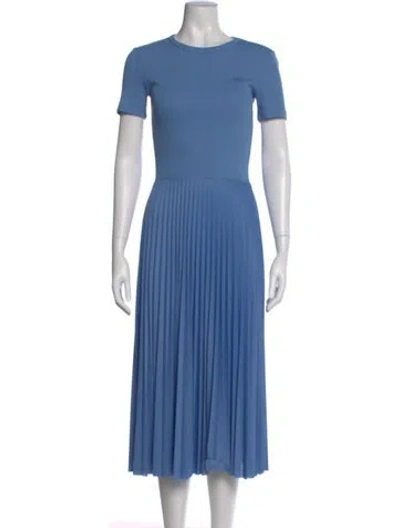 Pre-owned Lacoste Crew Neck Long Dress In Blue