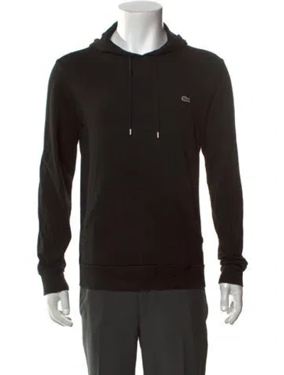 Pre-owned Lacoste Crew Neck Long Sleeve Hoodie In Black