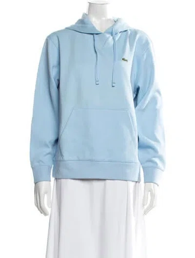 Pre-owned Lacoste Crew Neck Long Sleeve Hoodie In Blue