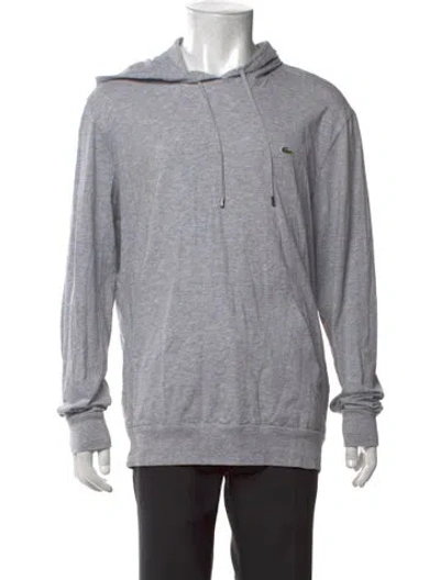 Pre-owned Lacoste Crew Neck Long Sleeve Hoodie In Grey