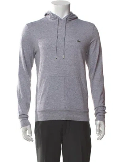 Pre-owned Lacoste Crew Neck Long Sleeve Hoodie In Grey