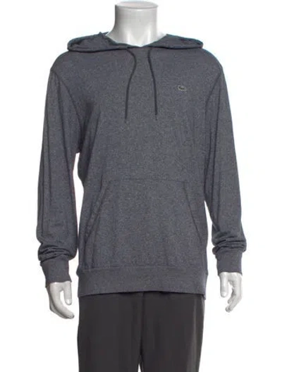 Pre-owned Lacoste Crew Neck Long Sleeve Hoodie In Grey