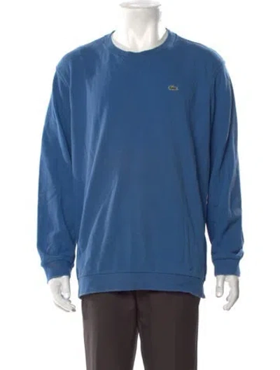Pre-owned Lacoste Crew Neck Long Sleeve Pullover In Blue