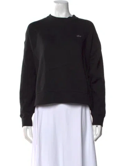 Pre-owned Lacoste Crew Neck Long Sleeve Sweatshirt In Black