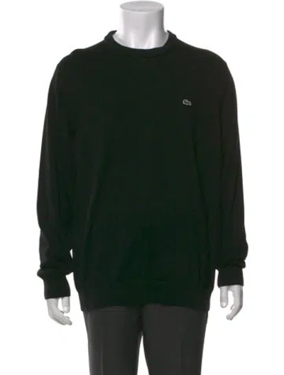 Pre-owned Lacoste Crew Neck Long Sleeve Sweatshirt In Black