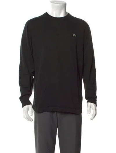 Pre-owned Lacoste Crew Neck Long Sleeve Sweatshirt In Black