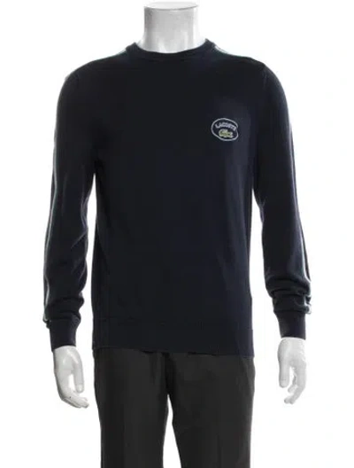 Pre-owned Lacoste Crew Neck Long Sleeve Sweatshirt In Black