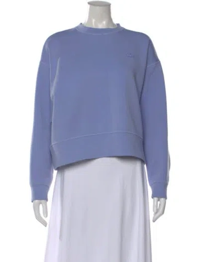 Pre-owned Lacoste Crew Neck Long Sleeve Sweatshirt In Blue