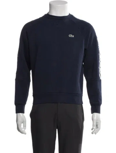 Pre-owned Lacoste Crew Neck Long Sleeve Sweatshirt In Blue