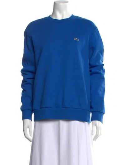 Pre-owned Lacoste Crew Neck Long Sleeve Sweatshirt In Blue