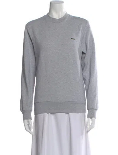 Pre-owned Lacoste Crew Neck Long Sleeve Sweatshirt In Gray